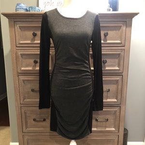 Black and Gray Express Sweater Dress